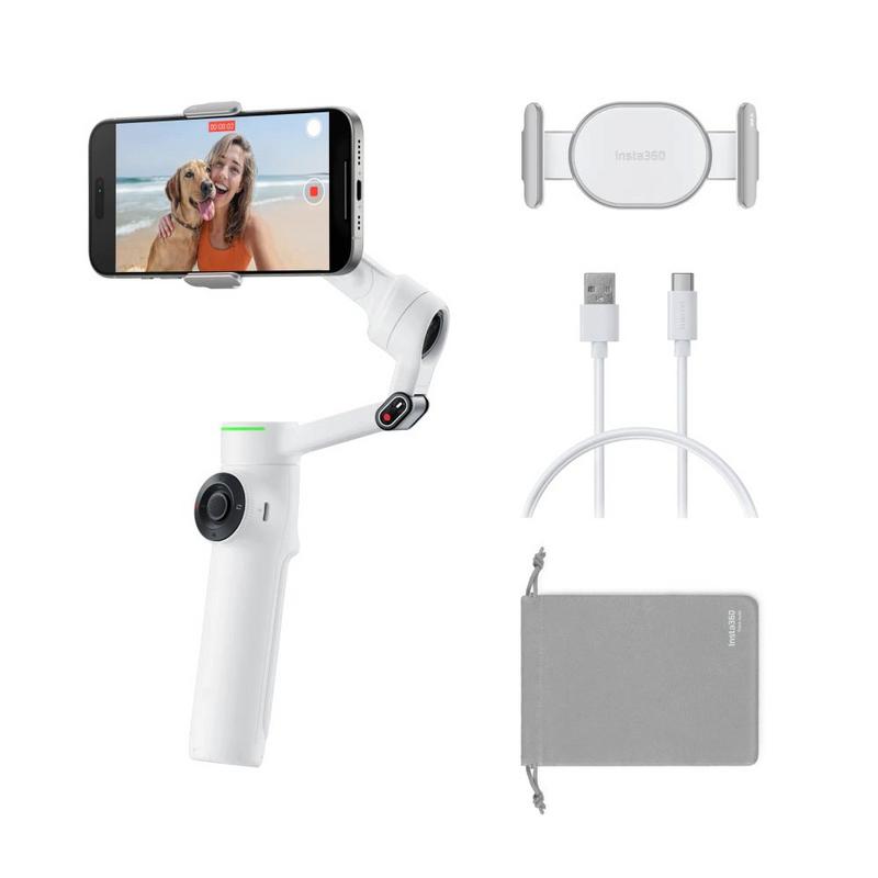 INSTA360 – مثبتات يدوية – Flow 2 Pro – باقة أساسية – الأبيض القمة