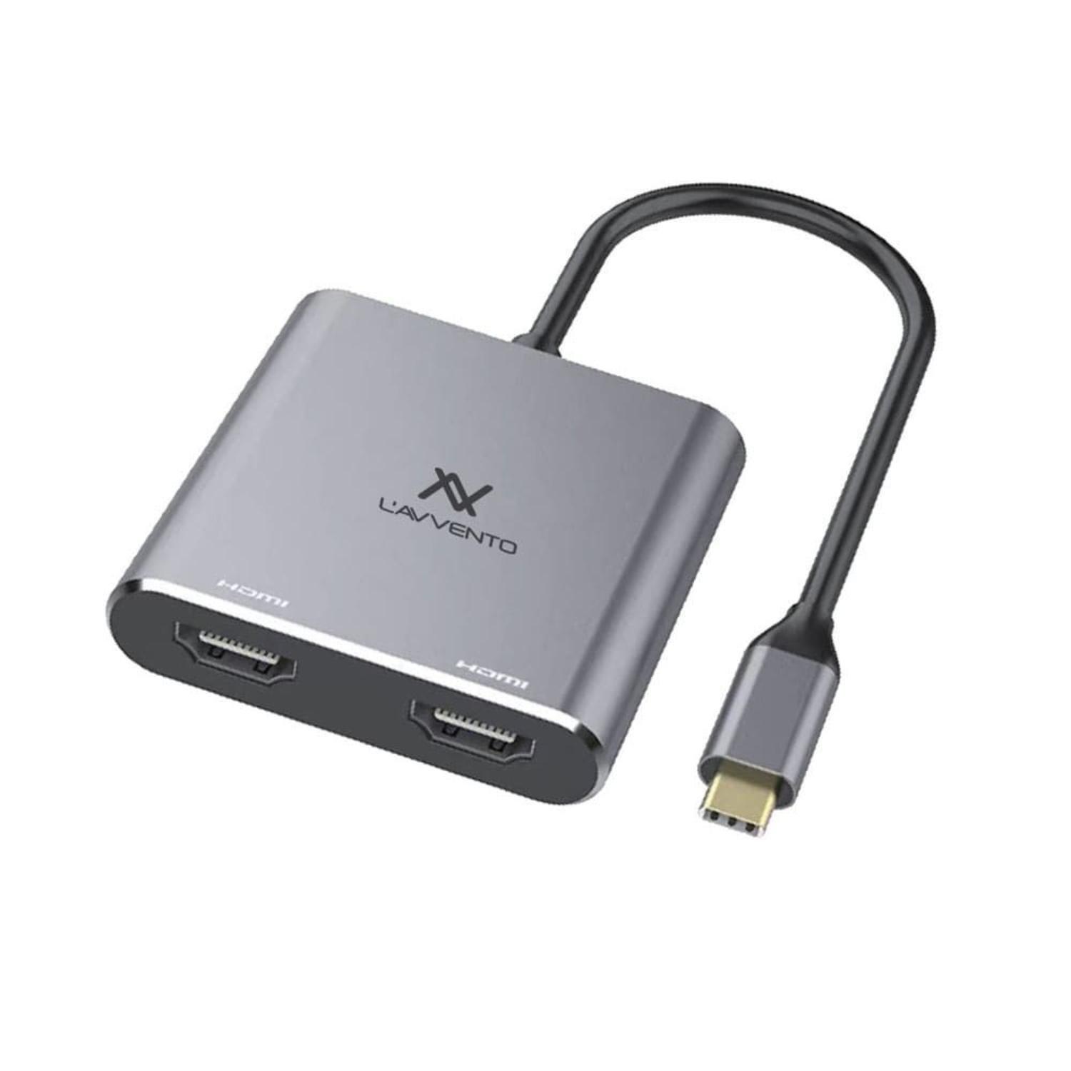 لافينتو Lavvento Converter From usb-c Male To usb-c Female And Aux Female 30cm usbc 30 cm
