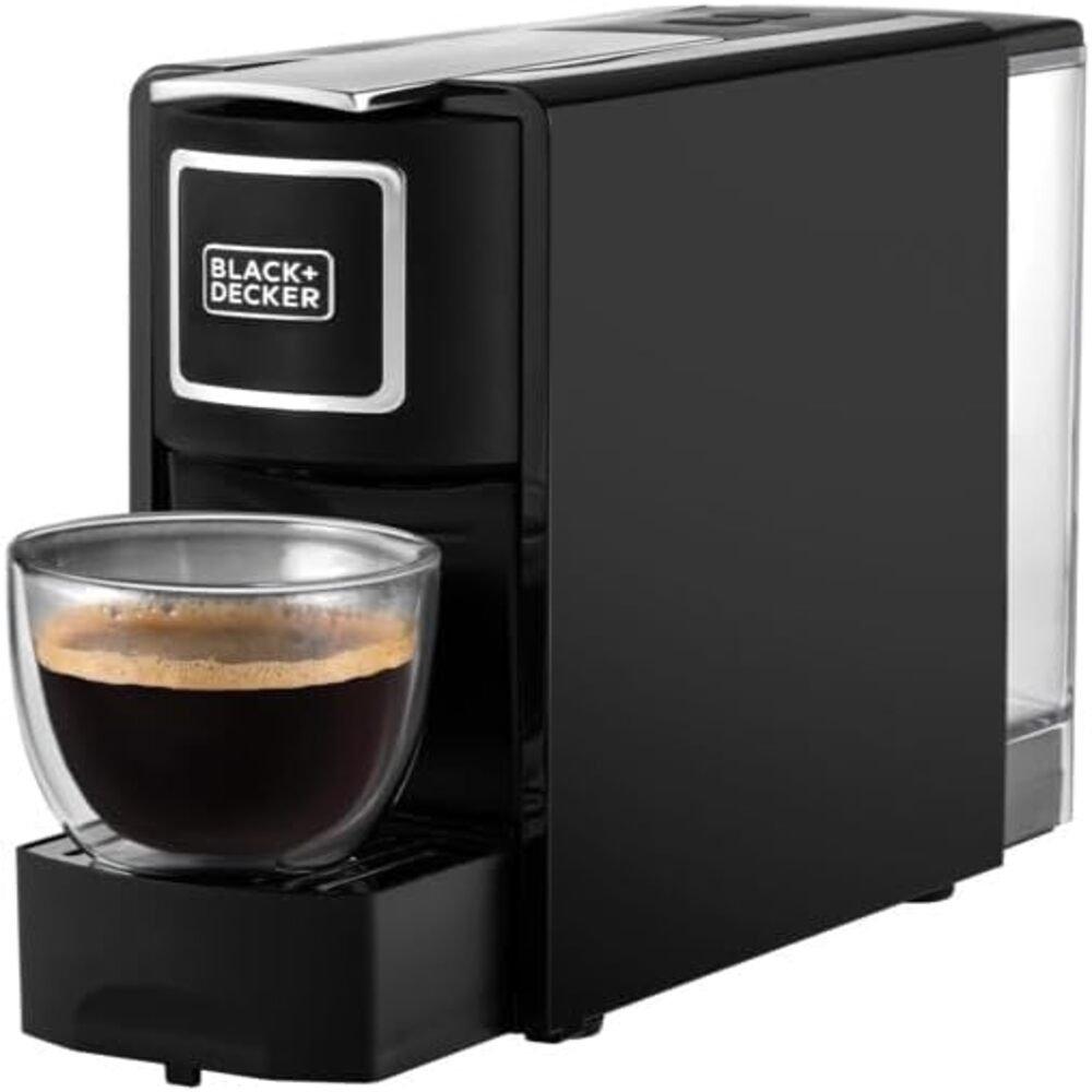 black+decker Black+decker Capsule Coffee Machine 600 ml 1140W , Material: Mixed Materials, Coffee Maker Type: Espresso, Water Tank Capacity: 600, Built-in Milk Frother: No, Coffee Maker, Black