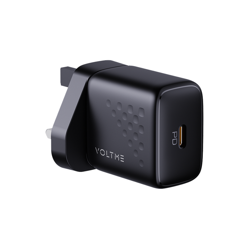 شاحن جداري ڤولتمي ريفو لايت بقوة بمنفذ USB-C وبقوة 20 واط - أسود