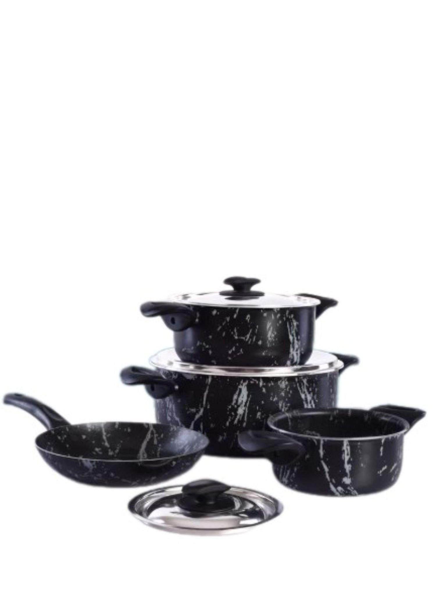 GRANDI COOK, 7 Piece Non-Stick Cookware Set Aluminum Pots And Pans Non ...