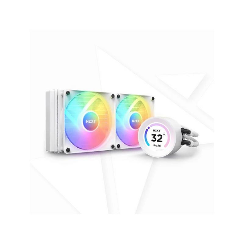 مبرد مائي ان زي اكس تي ابيض Elite 240mm RGB AIO Display 60 Hz