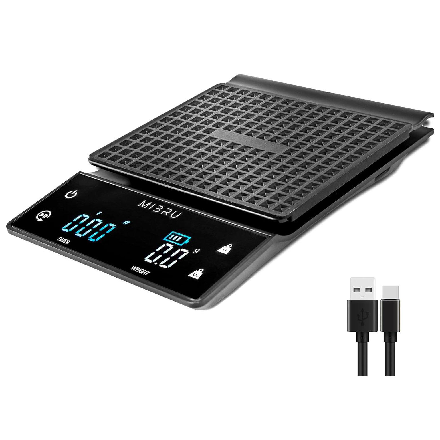 ميبرو Mibru Coffee Scale With Timer Kitchen Scale Pour Over V60 Drip Coffee