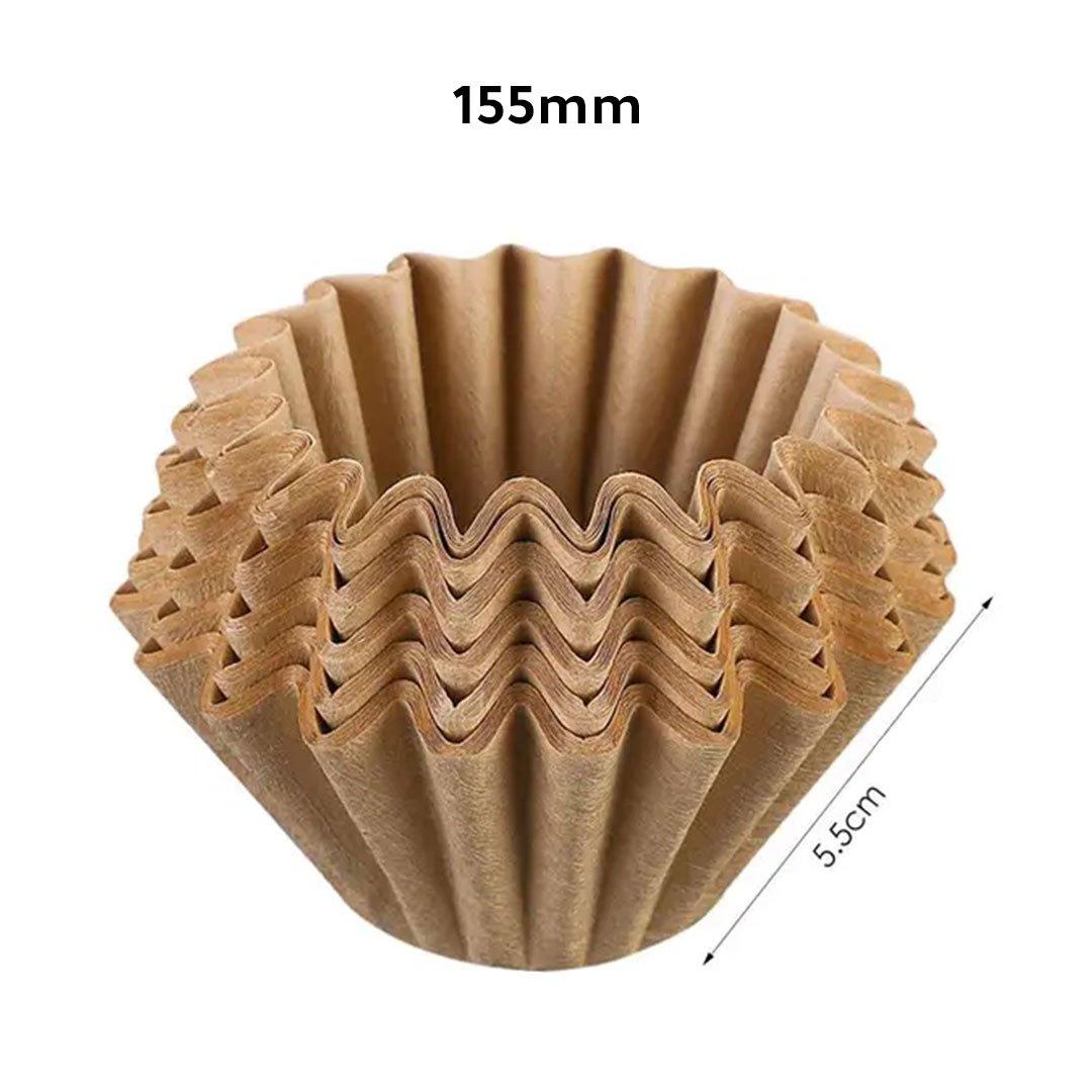 MIBRU Coffee Filter wave shape 155mm filter for drip coffee brown
