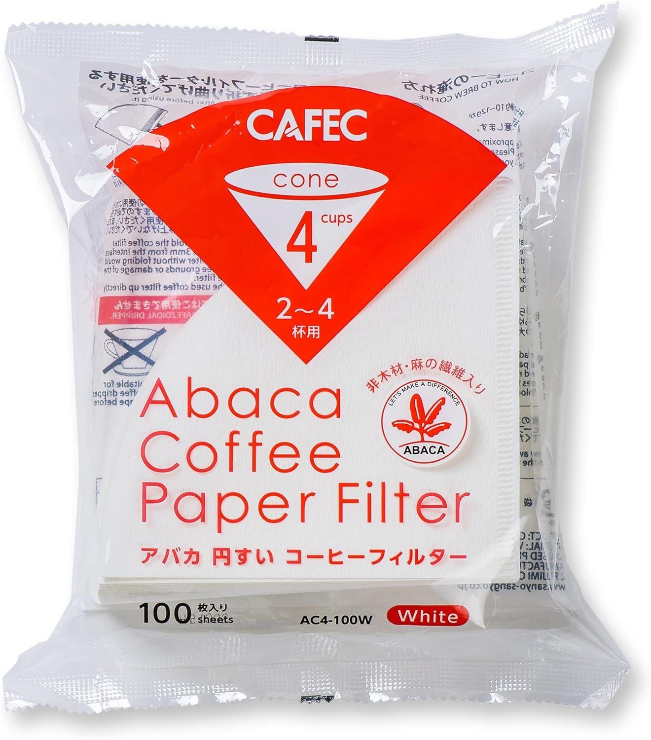 Cafec paper filter v60 02 white100pcs