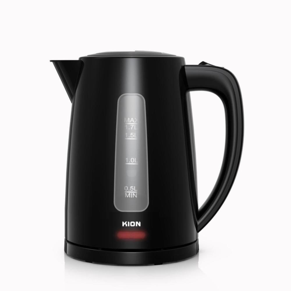 KION,  KETTLE 1.7L 2200W PLASTIC WITH BLACK COLOR  WITH WINDOOW 1