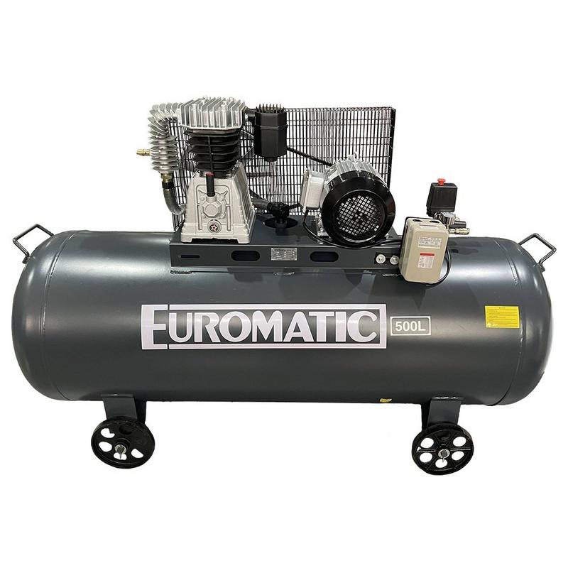 ضاغط هواء يوروماتيك TD80-500L-K، 500 لتر، 7.5 حصان، 220-380 فولت، 60 هرتز