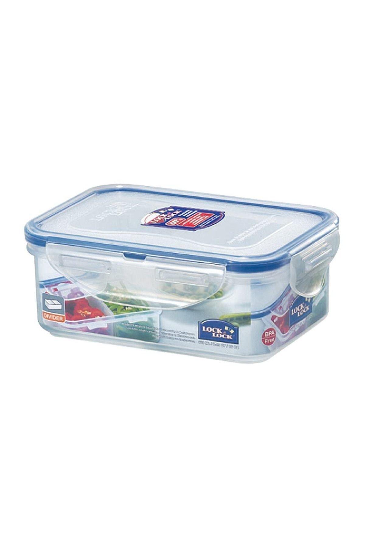 Rectangular food storage container 460ml with divider - eXtra