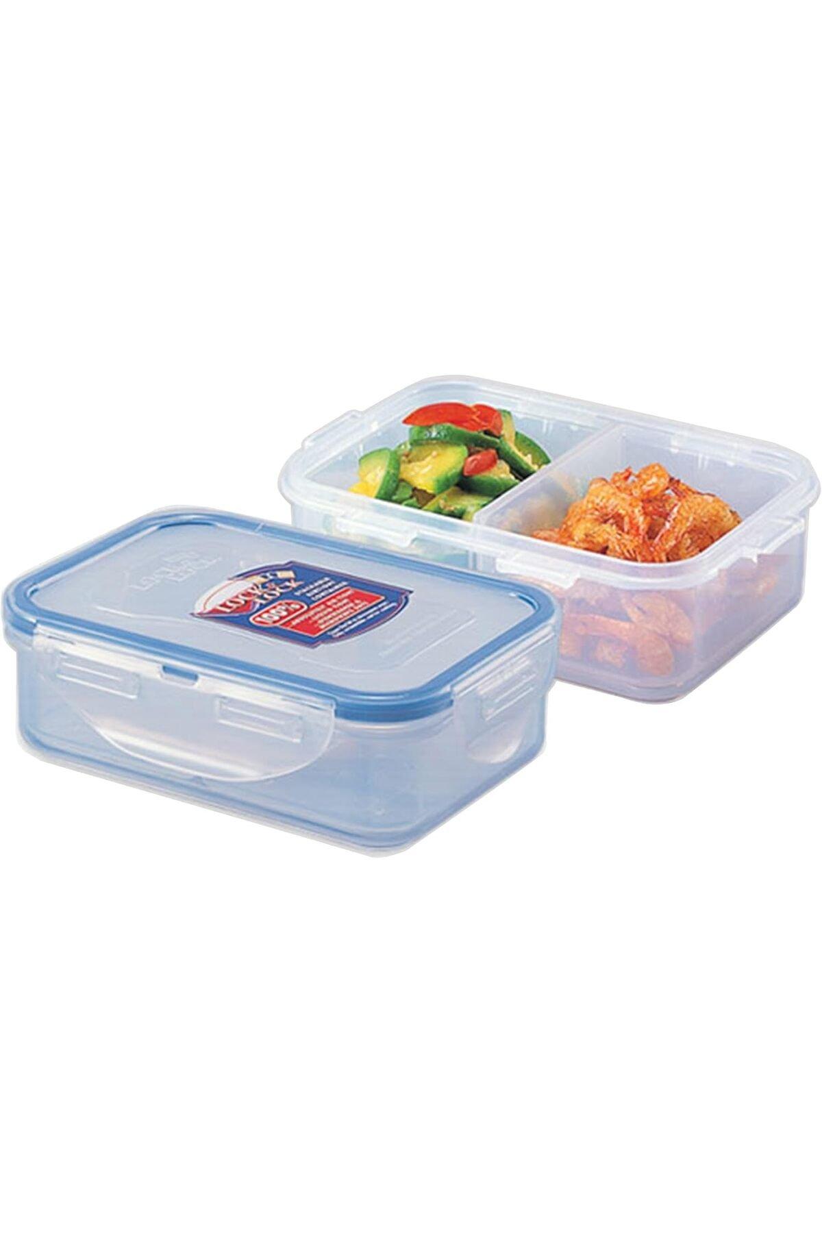 Rectangular food storage container 350ml with divider - eXtra