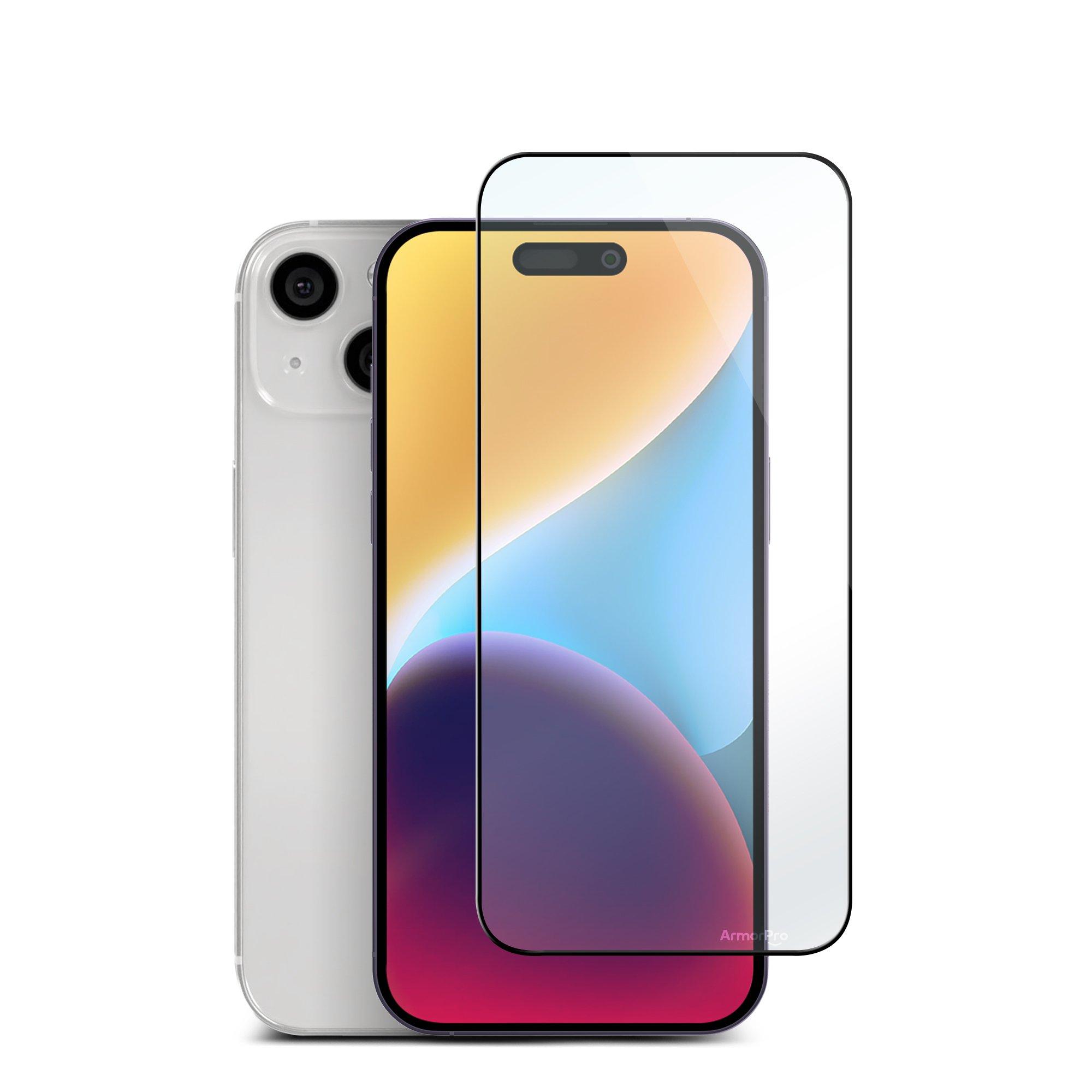 Armorpro tempered glass screen protector for iphone 15 hd clear edge to edge من آرمور برو. إكسسوار صوتي عملي ومناسب للاستخدام اليومي مع الأجهزة الحديثة.
