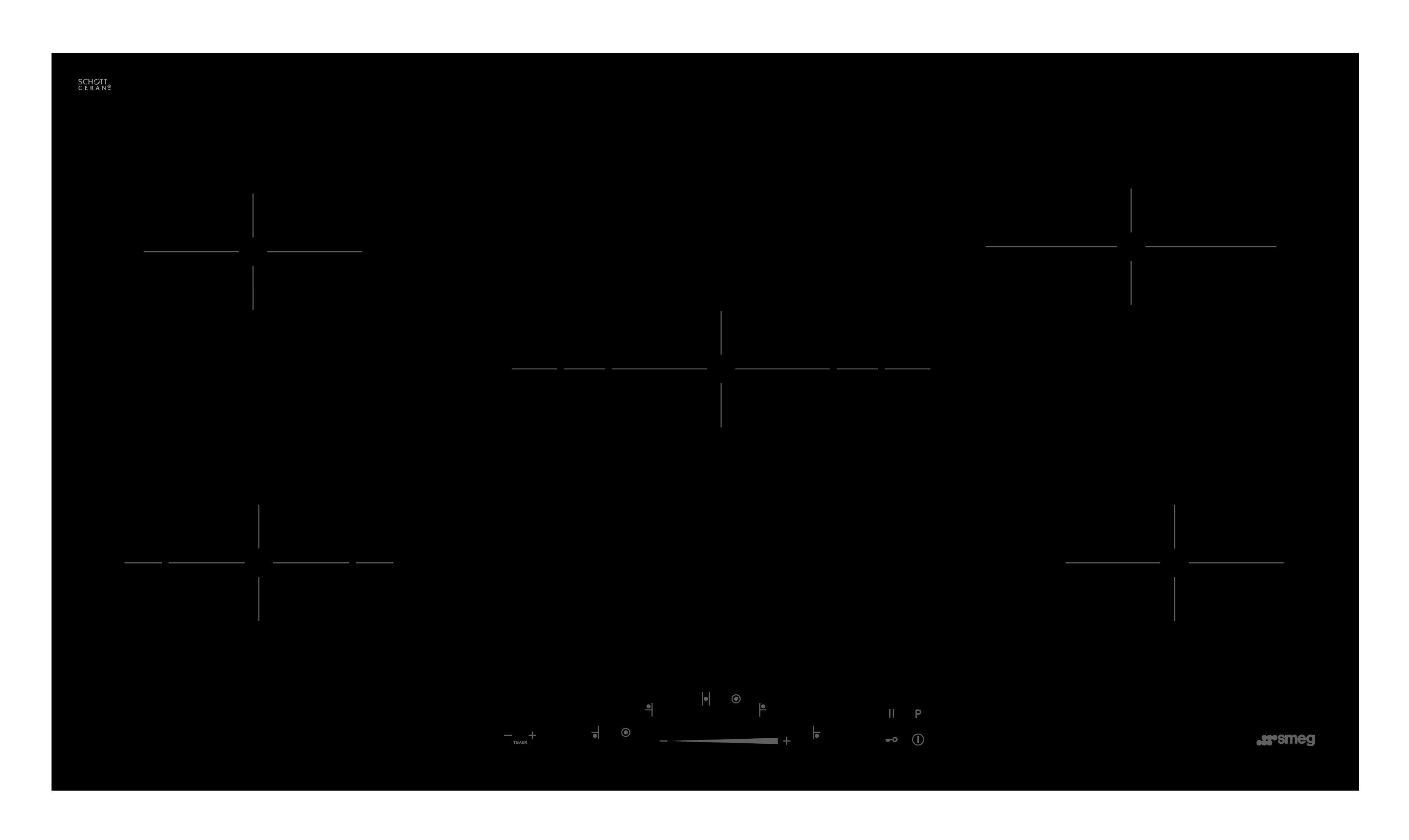 smeg Smeg built-in Electric Ceramic Hob , Appliance Type: Cooktop / Hob, Fuel Type: Electric, Number of Burners / Zones: 5, Digital, Built-in, Touch, 2 Years
