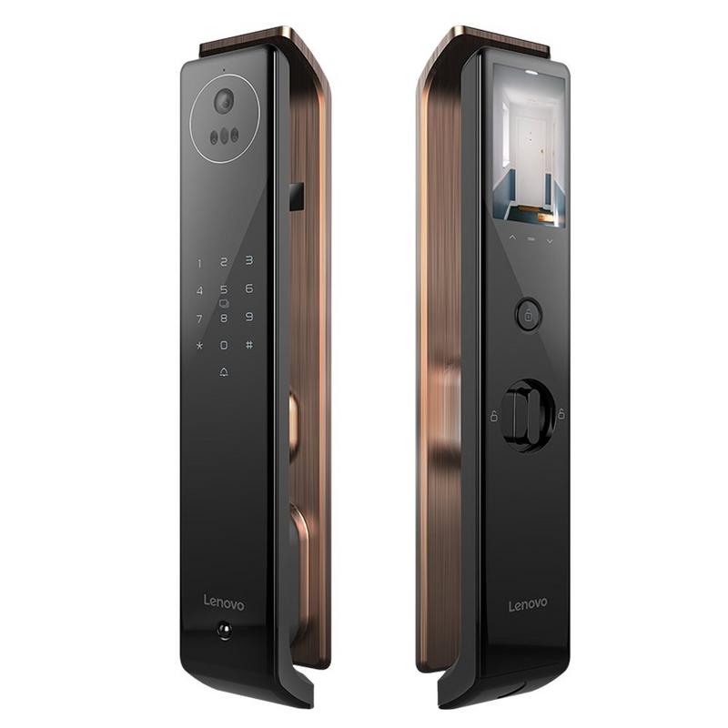 قفل باب ذكي لهاتف lenovo x5f - التعرف على الوجه ثلاثي الأبعاد، بصمة الإصبع، رقم التعريف الشخصي، البطاقة وفتح التطبيقات - شاشة ips، قفل أمان wifi/bluetooth