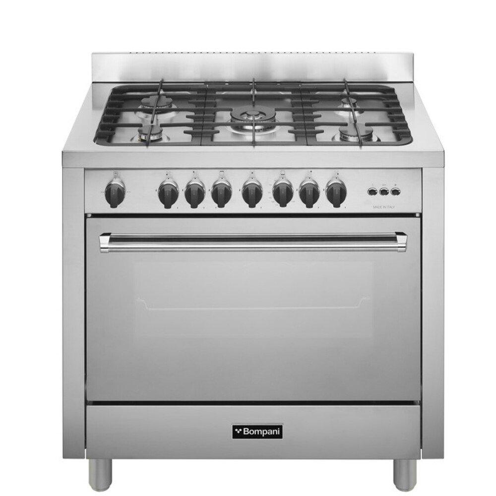بومباني Bompani Gas Cooker Stainless Steel 119l 5 Burners 119000 ml 2 YEARS