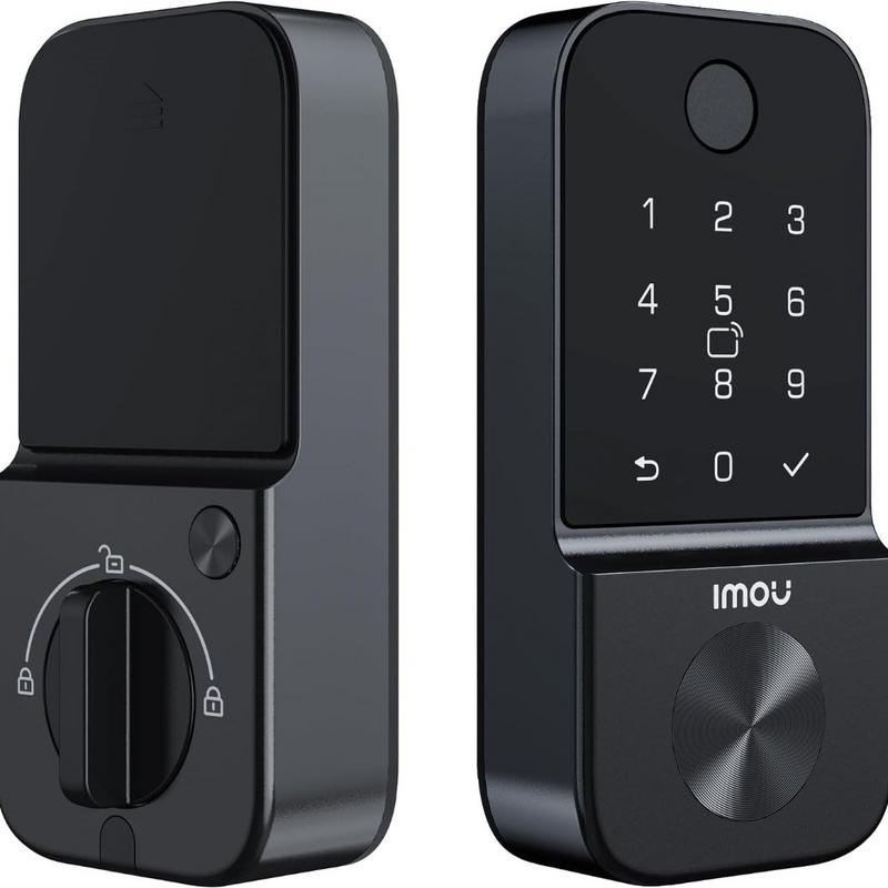 قفل الباب الذكي imou cubo1، قفل ذكي ببصمة الإصبع، قفل باب أسود، قفل أمان للأطفال للمنزل، قفل باب ذكي بدون مفتاح، قفل صغير للسيارة، نظام أمان بيومتري للمنزل