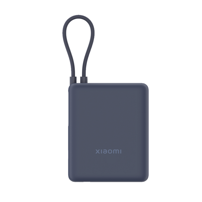شاحن متنقل شاومي بمنفذ usb ومنفذ usb-c وسلك مدمج usb-c بسعة 10000 مللي أمبير وبقوة 33 واط bhr9341gl - أزرق