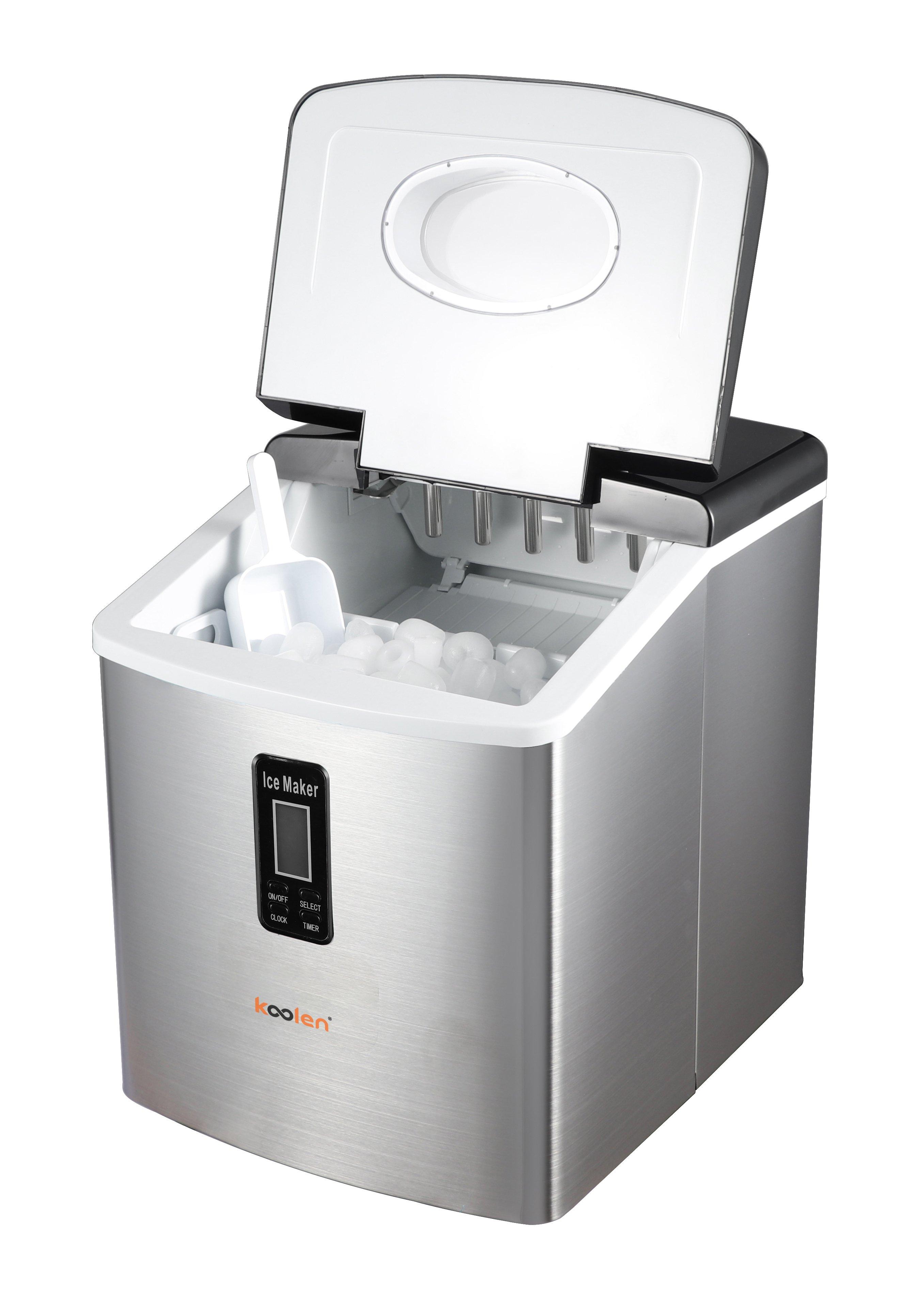 koolen Koolen Stainless Steel Ice Maker 0 ml , Capacity (Liters): 0, Power Consumption: 8.08100009E8, Auto Shut-Off: Yes
