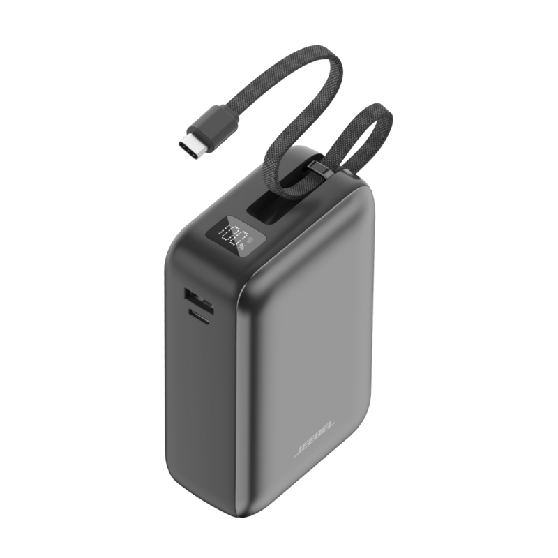 باور بانك جيبل 30000mah 65w بكابلات مدمجة وشاشة رقمية