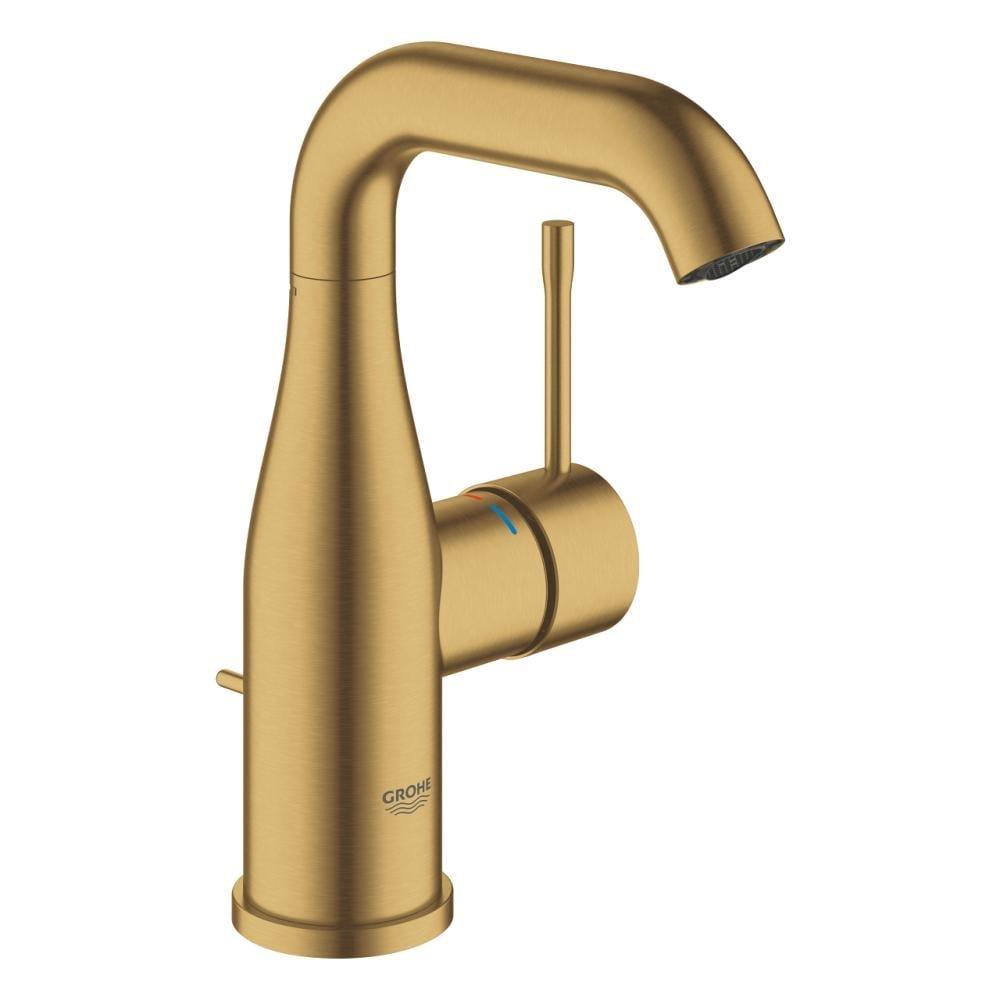 Grohe essence matte gold washbasin mixer with side handle - eXtra
