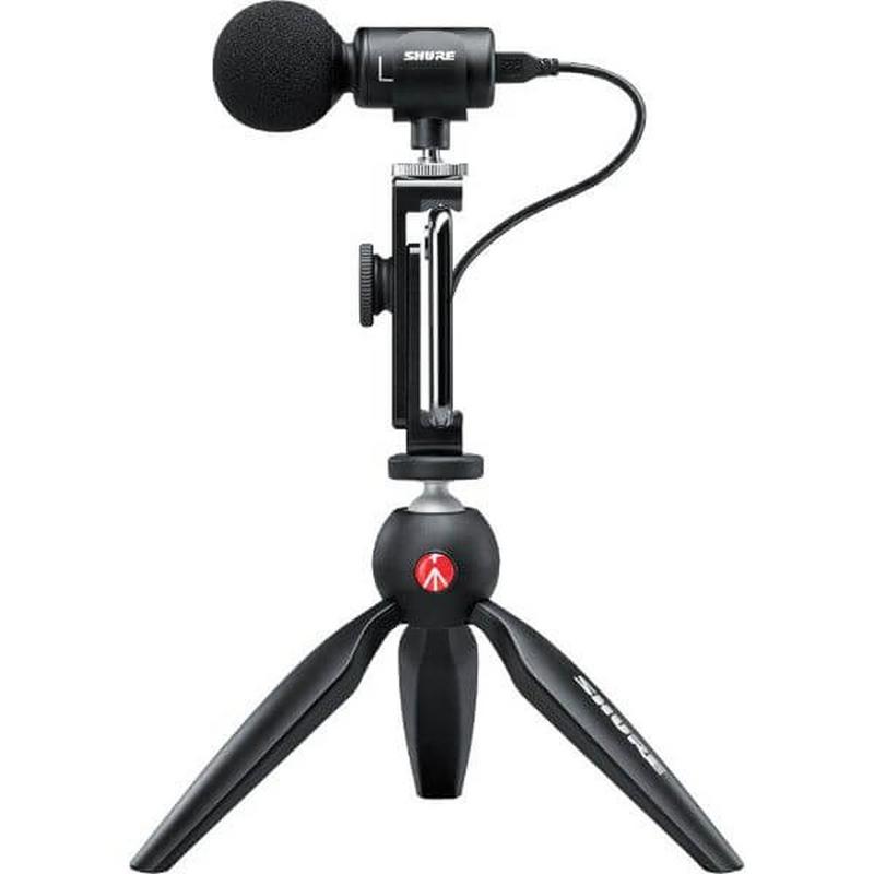 طقم مايك شور mv88+ الرقمي لتصوير الفيديو وصناعة المحتوى عبر الهاتف