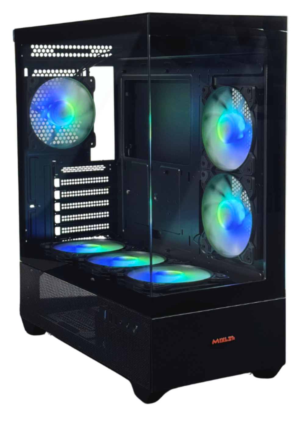 Power & stability bundle – pc case 6 fans + 750w power supply - eXtra