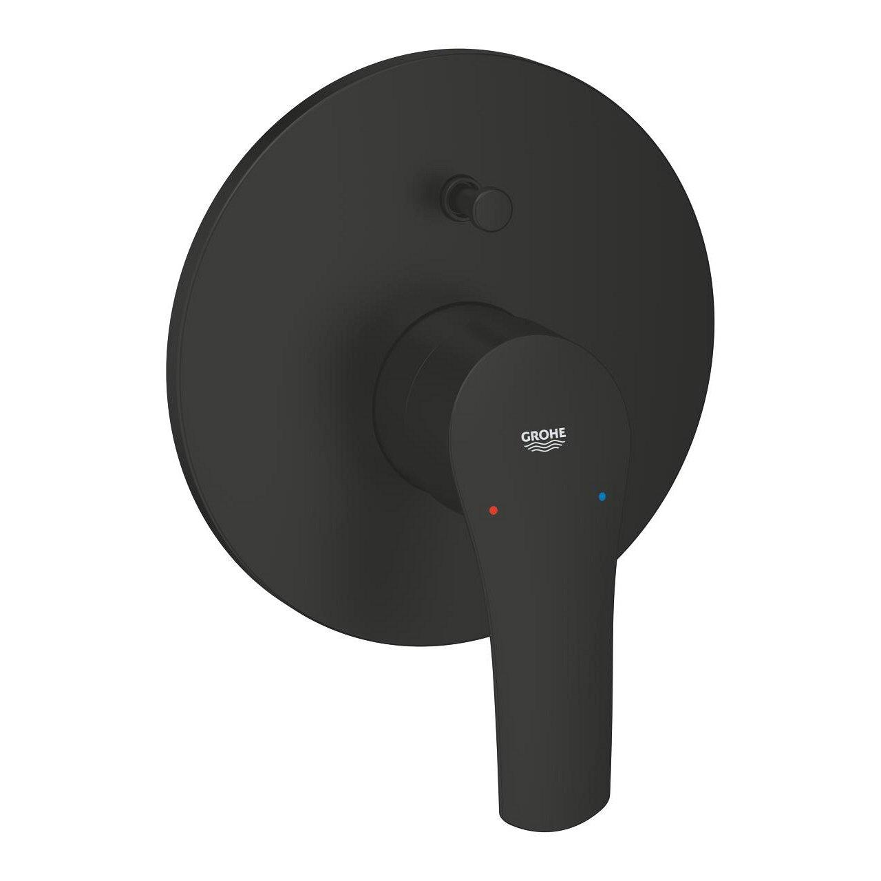 Grohe eurosmart exposed part for concealed shower mixer 2 ways black ...