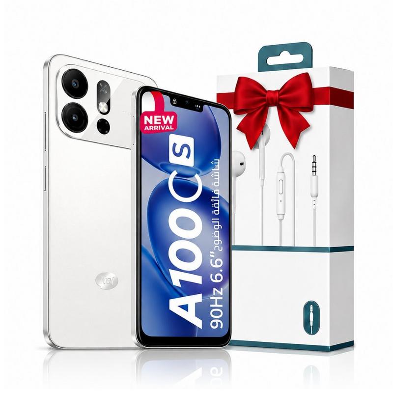 هاتف ذكي a100cs سعة 64 جيجابايت + 6 جيجابايت رام، أبيض سحابي - الشرق الأوسط + سماعة سلكية ريفر سونج مجاناً