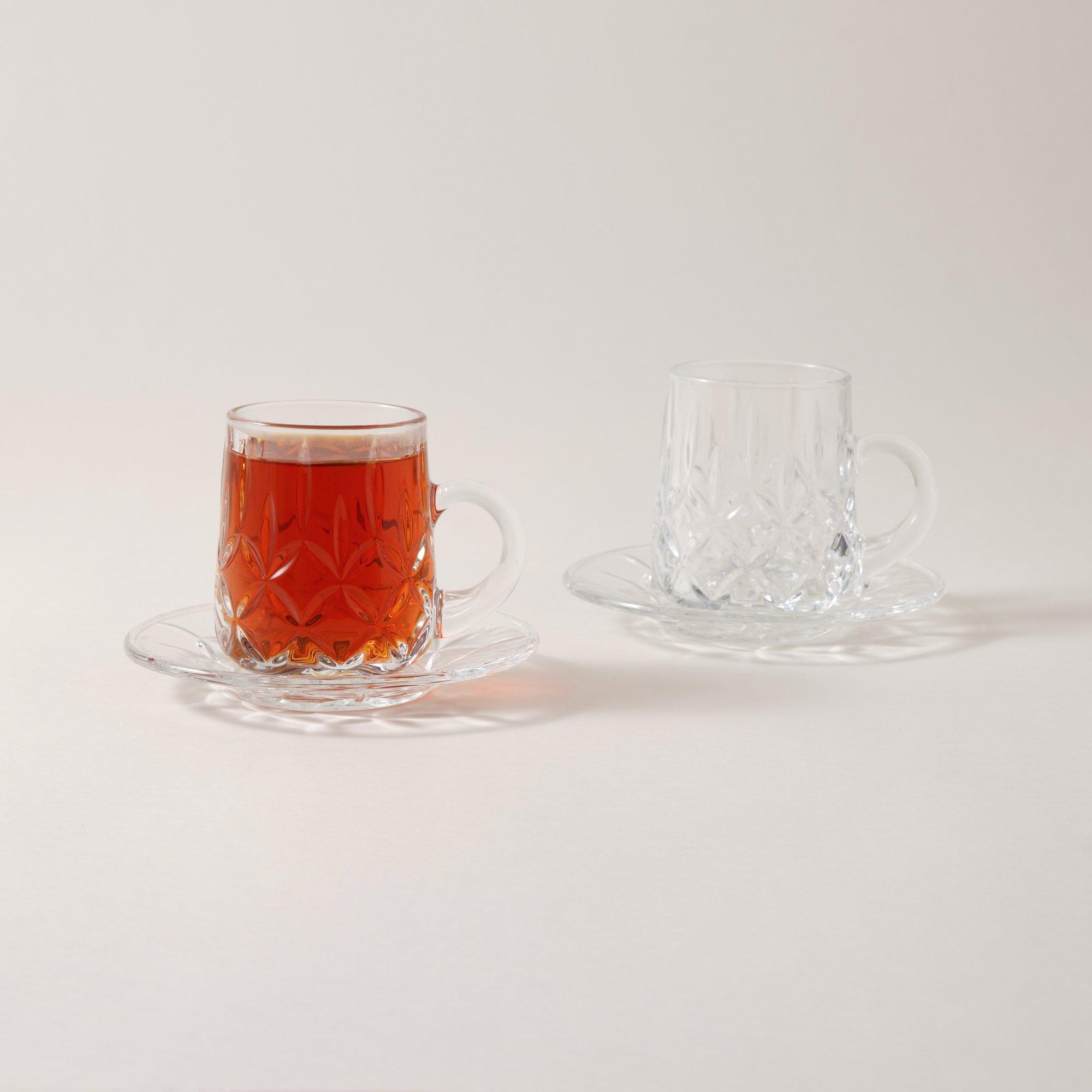Dallaty 12pcs glass tea cup with saucer - eXtra