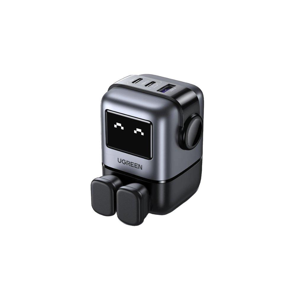 ugreen Ugreen Nexode Gan Robot Wall Charge 2 usb-c Port And Usb Port usbc , Color: Black