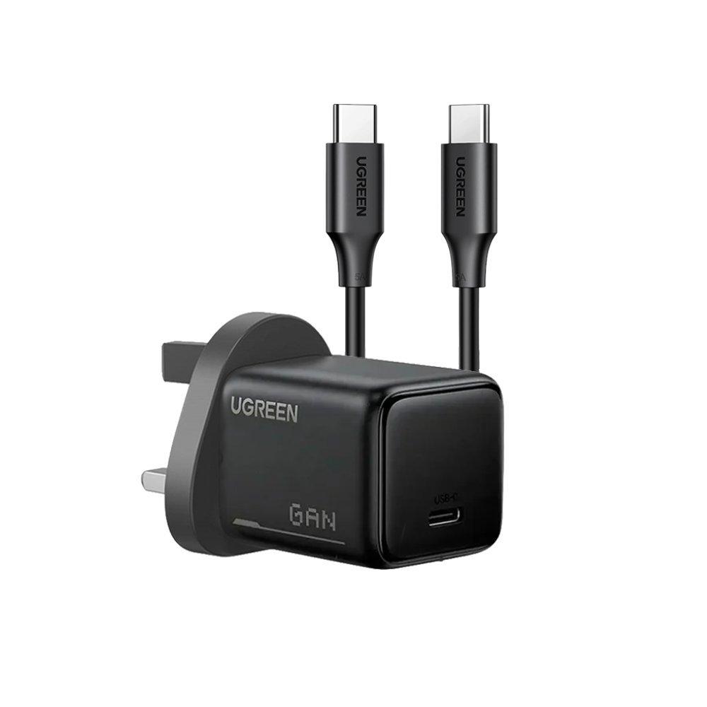 ugreen Ugreen Wall Charger Gan usb-c With Cable black 25w