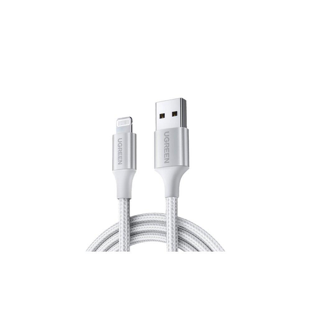 ugreen Ugreen Alu Case Braided Charging And Sync Data Cable Usb To Lightning 1m silver