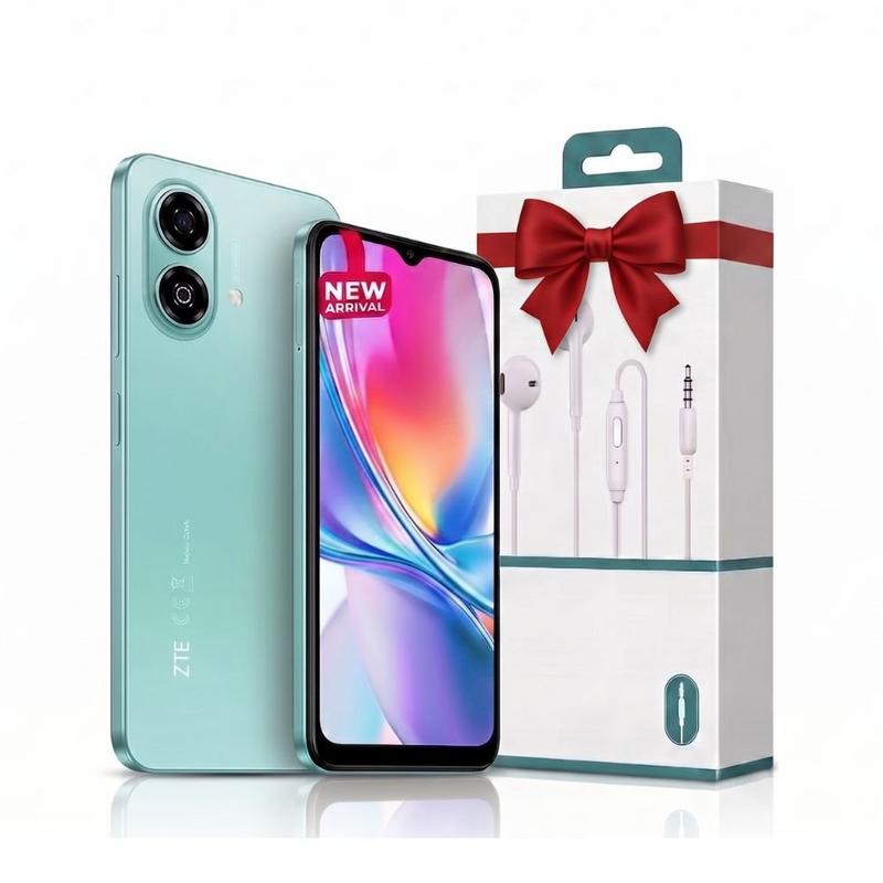 زد تي إي بليد a35e ثنائي الشريحة بلون أخضر ثلجي (ice green) ذاكرة رام 2 جيجابايت (تصل إلى 6 جيجابايت ديناميكية) وذاكرة تخزين 64 جيجابايت 4g - نسخة الشرق الأوسط + سماعة سلكية ريفر سونج مجاناً