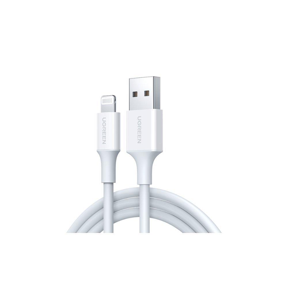 يوغرين كابل شحن ونقل بيانات من يوجرين USB إلى Lightning بطول 2 متر أبيض اللون: أبيض