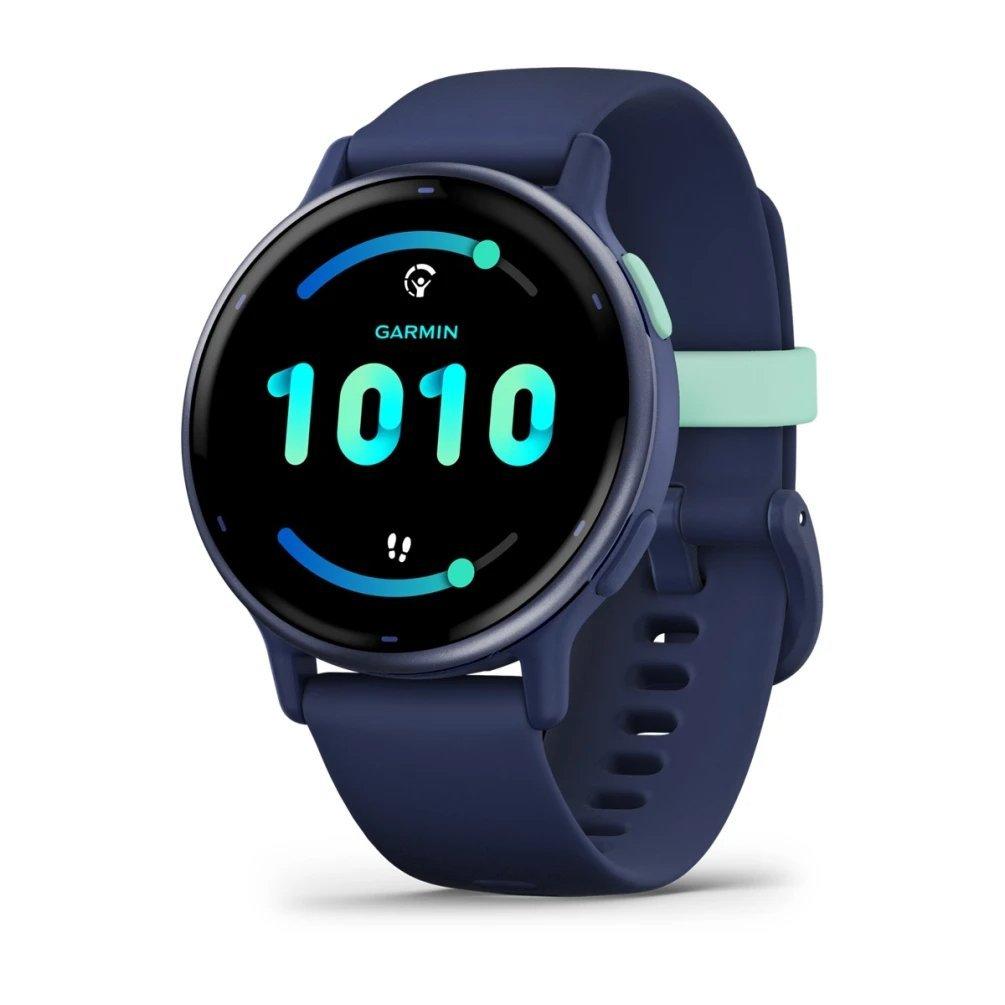 garmin Garmin Vivoactive 5 20 , Battery Life: 264, Screen Size: 1.2, Display Shape: Round, Strap Material: Silicone, Strap Size: 20, Yes, Yes, Android, Bluetooth, Wired, AMOLED, Yes, Heart Rate, Watch, 2 Years, 42.2 x 42.2 x 11.1