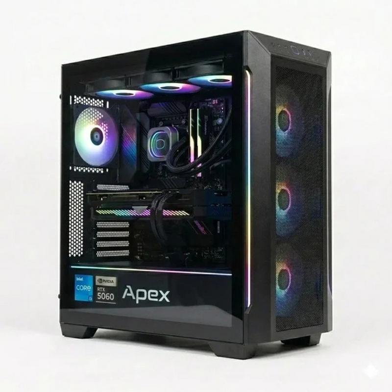 جهاز ألعاب apex 50: بطاقة رسومات 5060، معالج i5، ذاكرة 16 جيجابايت، سعة تخزين 1 تيرابايت، أسود