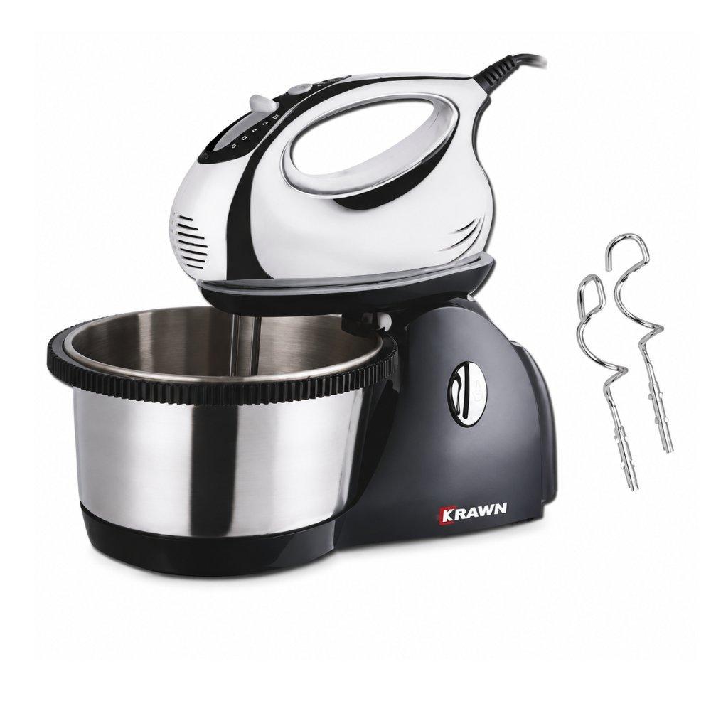 Crown Crown 2-in-1 Electric Hand Mixer With Stand And Bowl kw-37922 1600 ml 250W , Bowl Capacity (Liters): 1.6, Color / Finish: Black