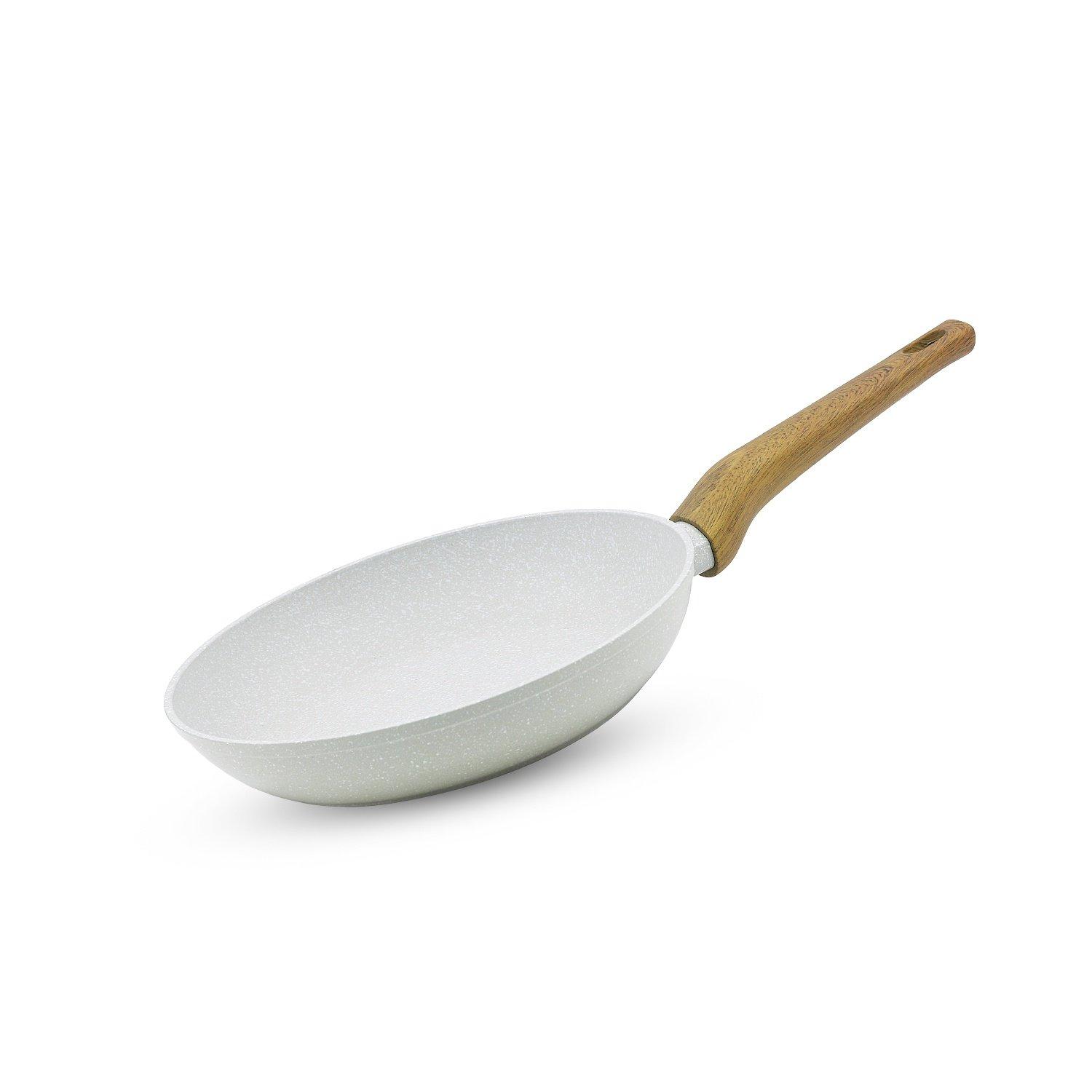 BERGNER BERGNER 24cm Forged Aluminum Fry Pan With Trivet Marble Coating Durable Scratch Resistant Frying Pan Less Oil Use Healthy Cooking Skillet Even Heating Induction Gas Stove Compatible 0 ml 0 g , Capacity: 0, Material: Stainless Steel, Coating Type: Non-Stick, Oven Safe: Yes, 24, 1