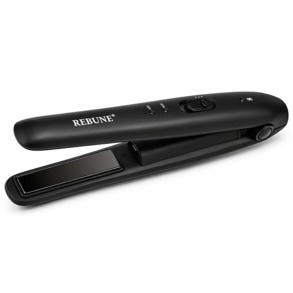 Rebune mini cordless hair straightener (re-2073) | 2200mah rechargeable portable travel flat iron for quick styling 1