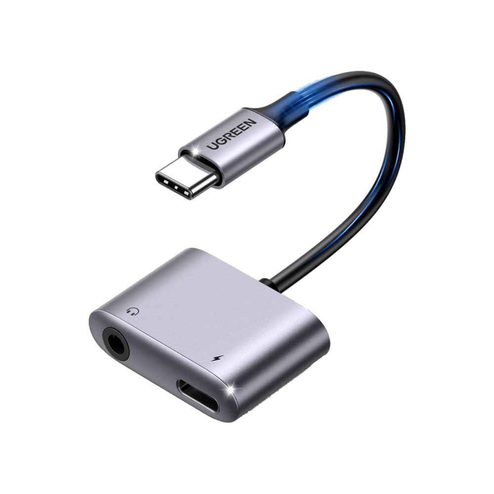 ugreen Ugreen Audio Cable usb-c To Aux 3 And Charging Port usb-c gray