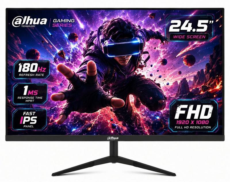 شاشة ألعاب 24 بوصة fhd، 180hz، ips، 1ms، fast ips led مع hdmi وvga