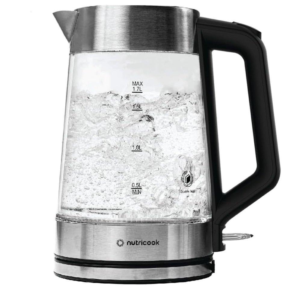 nutricook Nutricook Glass Kettle 1 7l 1700 ml 2200W , Capacity: 1.7, Material: Glass, Coating Type: Non-Stick, Oven Safe: Yes, 16, 3