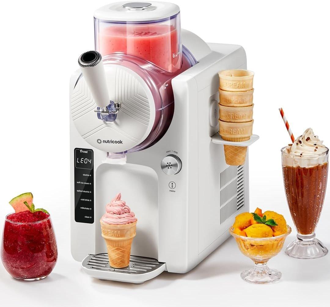 nutricook Nutricook Frost 2-in-1 Ice Maker Slushie Machine 1 8l 1800 ml , Capacity: 1.8, Material: Stainless Steel, Capacity (Liters): 1.8, Coating Type: Non-Stick, Yes, Yes, Yes, 23, 12