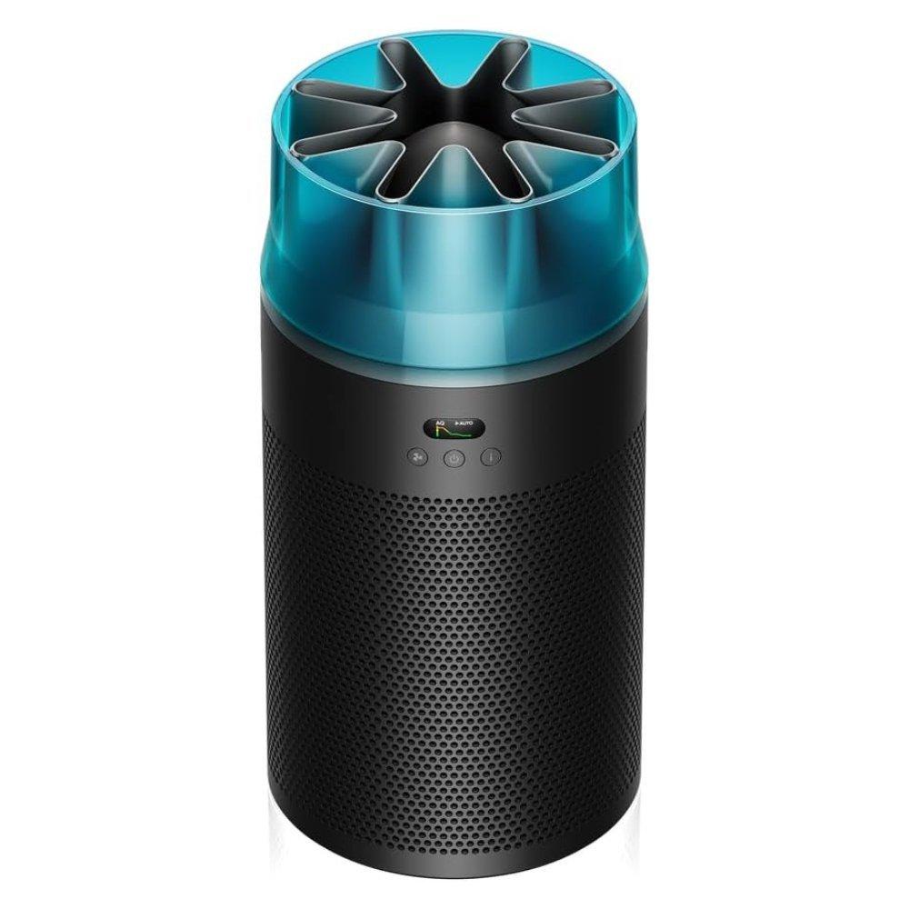 منقي هواء مضغوط دايسون هش جيت (dyson purifier cool gen1 / big+quiet/ hepa) المزوّد بتقنية ضخ الهواء الموجه عالي الكفاءة وفلترة hepa كاملة ومحكمة ومؤشر جودة الهواء الذكي، لون نيكل/أسود.