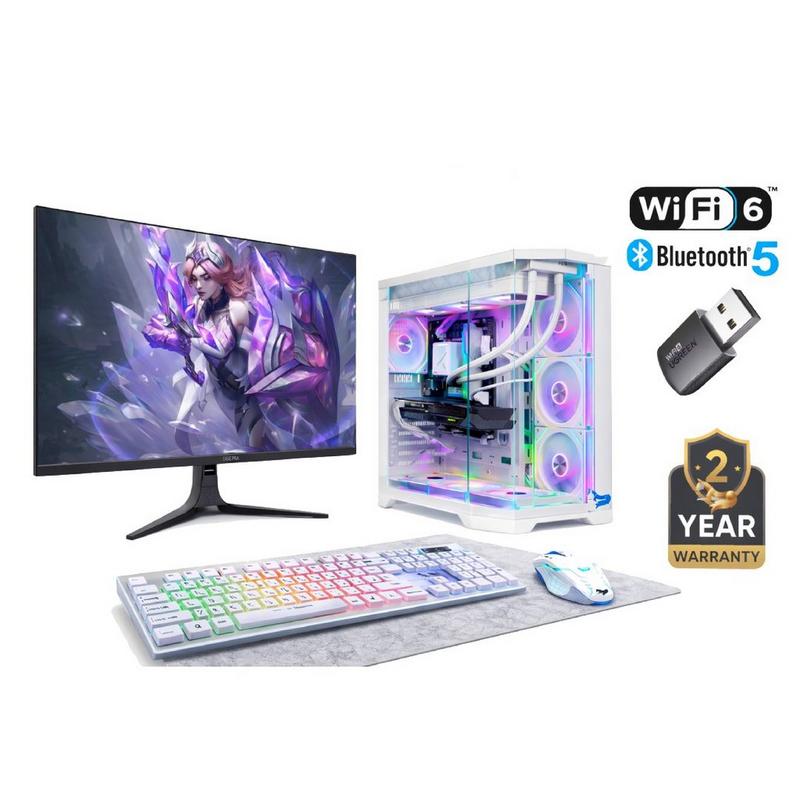 بي سي قيمنق rtx 5060 8gb | معالج intel core i5-14400f | ذاكرة 16gb ddr5 | ssd 1tb | | شاشة ألعاب 23.8 بوصة fast ips fhd 200hz + ماوس ولوحة مفاتيح