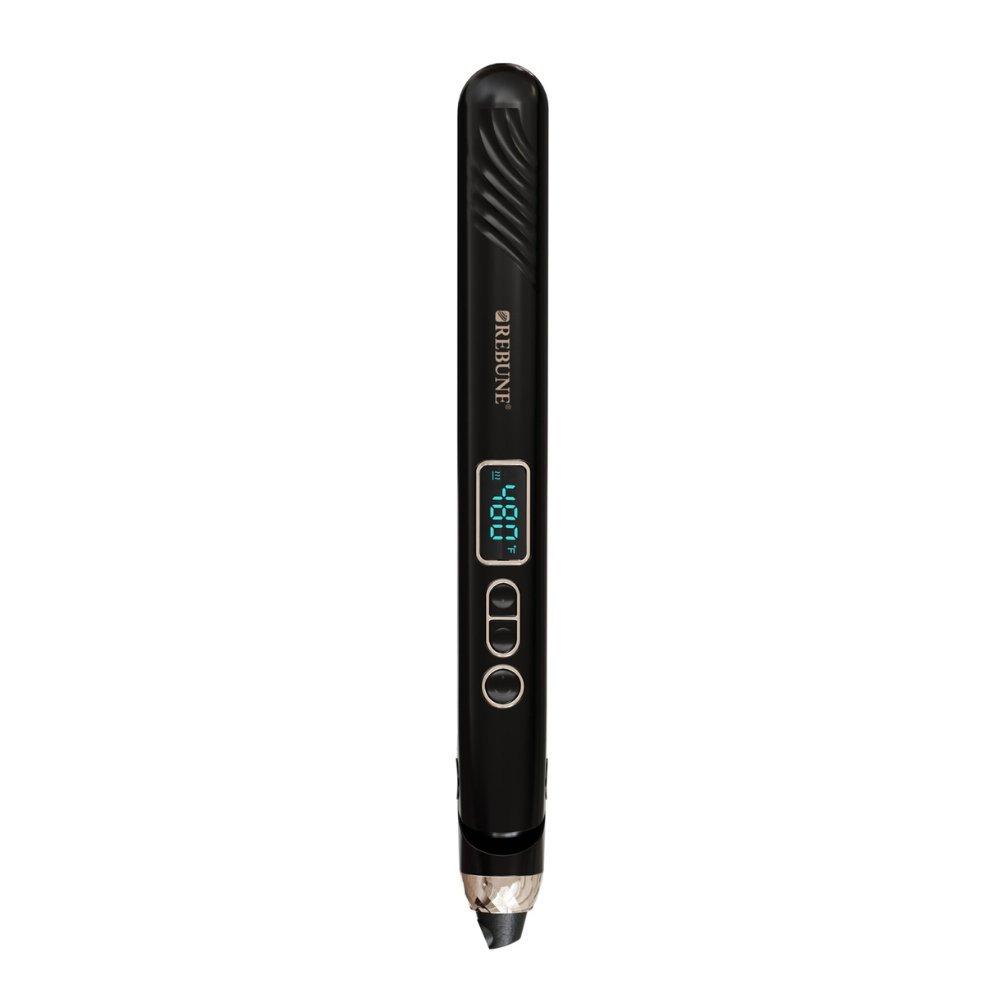 Rebune re-2154 premier series 28w ceramic hair straightener - high-performance tourmaline flat iron with anti-frizz ionic care & 360° swivel cord 1