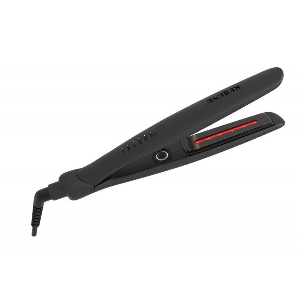 Rebune re-2117 mini professional 50w ceramic hair straightener - lightweight travel flat iron with anti-scald protective design & dual voltage 1