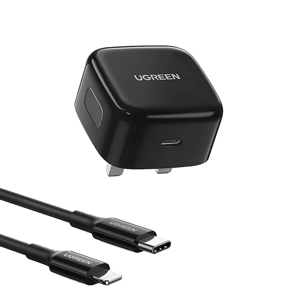 يوغرين شاحن حائط يوجرين USB-C منفذ PD مع كابل لايتنينغ