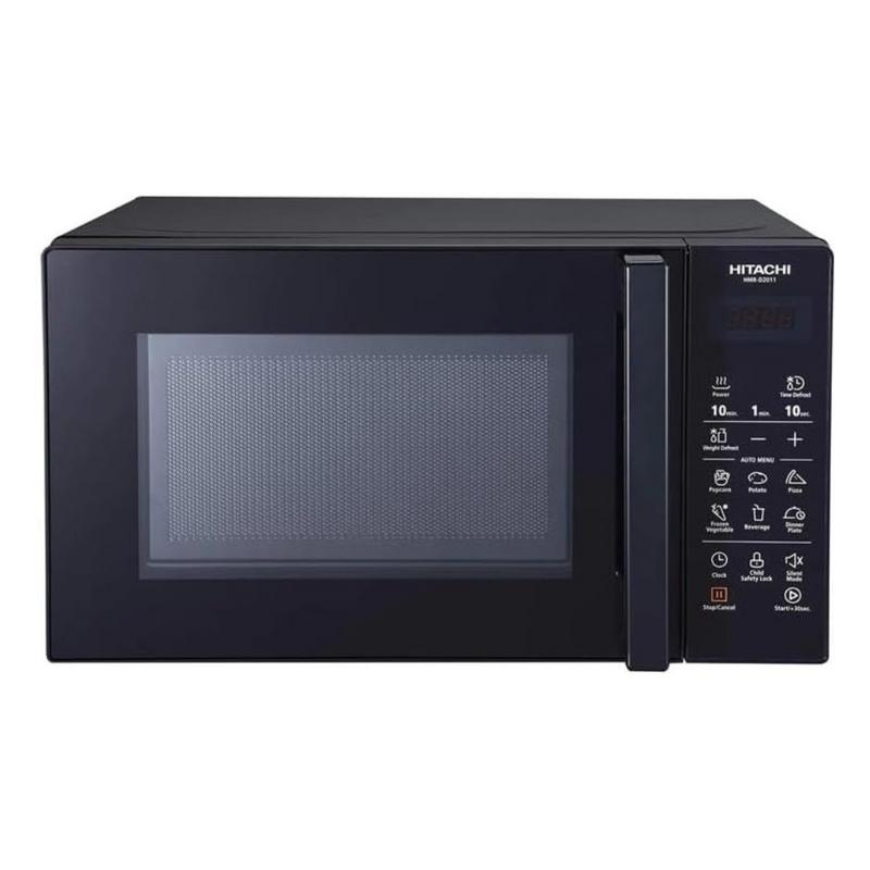 فرن ميكروويف هيتاشي 20 لتر أسود موديل hmr-d2011-s6 بقدرة 700 واط و5 مستويات طاقة | ميكروويف تسخين وتذويب سريع مع ضمان سنتين hitachi