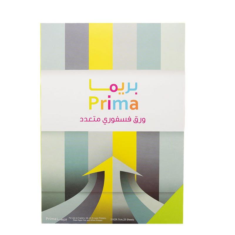 ورق متعدد a4 فسفورى 25 ورقه بريما
