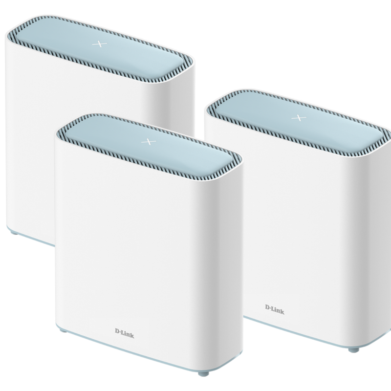 نظام واي فاي دي-لينك إيجل برو AI AX3200، تقنية WiFi 6، مزدوج النطاق، يغطي حتى 600 متر، إشارة محسّنة بالذكاء الاصطناعي، بدون مناطق ميتة، منافذ جيجابت، تحكم أبوية، يعمل مع أليكسا، حزمة من 3 أجهزة