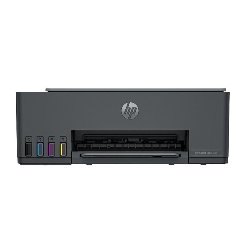 طابعة hp smart tank 581 متعددة الوظائف (4a8d4a)، طباعة، نسخ، مسح ضوئي، منفذ usb، واي فاي، أسود